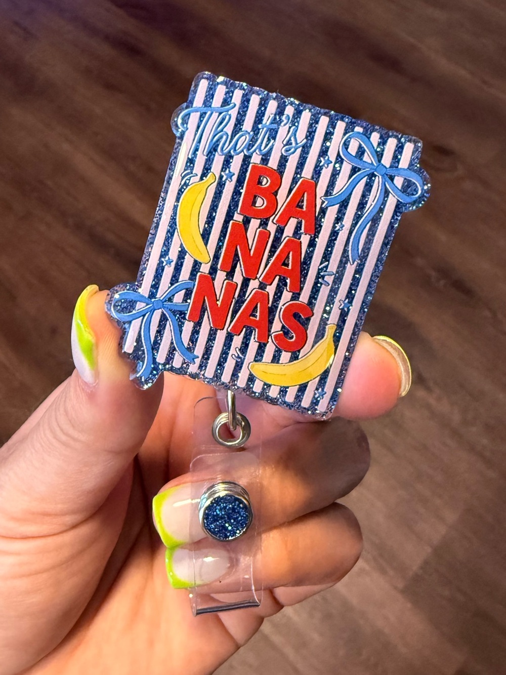 That’s Bananas Decorative Badge Reel - Blue, Pink, Red, Yellow